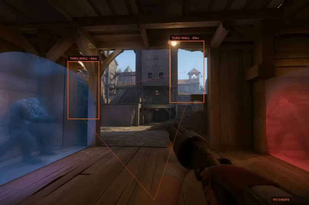 Through-wall ESP and wallhack outlines